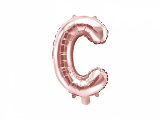 Foliové písmeno C rose gold 35 cm