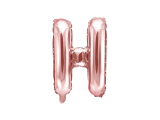Foliové písmeno H rose gold 35 cm