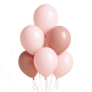 Balonkový buket růžovo-rosegold 7 ks