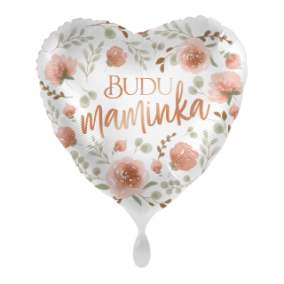 Foliový balonek Budu maminka srdce 43 cm
