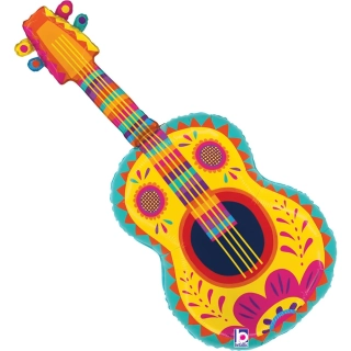 Foliový balonek Day of the Dead kytara 97 cm