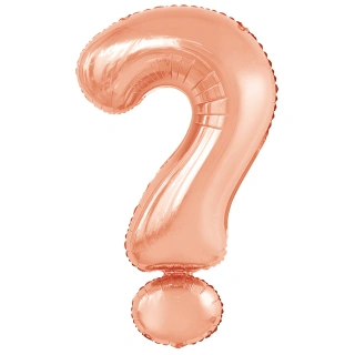 Foliový symbol Otazník rose gold 100 cm