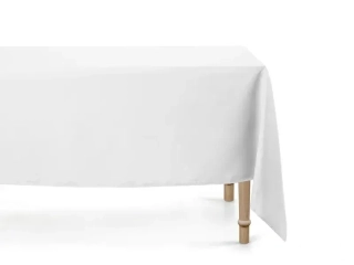 Bílý obdélníkový ubrus pro slavnostní příležitosti 180 x 300 cm