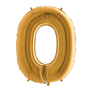 Foliová číslice - zlatá 0 - 102 cm