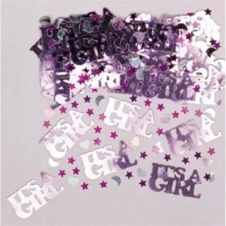 Konfety metalické It's a girl 14g
