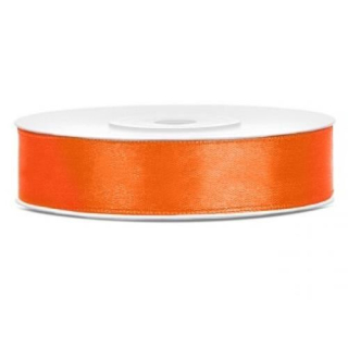 Saténová stuha oranžová 12 mm x 25 m
