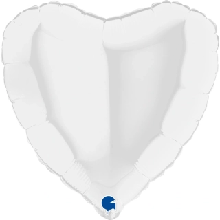 Foliový balonek srdce bílé 46 cm