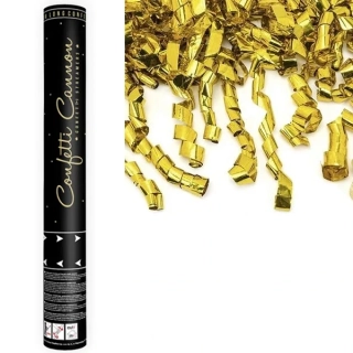 Vystřelovací konfety - zlaté serpentiny 60 cm