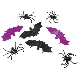 Halloweenská dekorace gumoví netopýři 6 ks