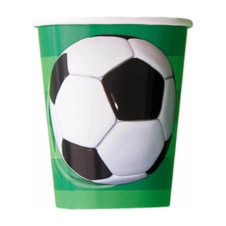 Papírové kelímky 3D Fotbal 8ks