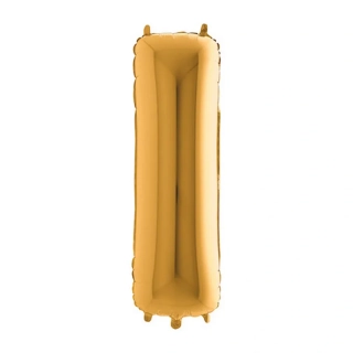 Foliové písmeno I zlaté 102 cm